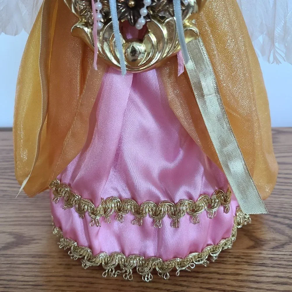 Paradise Galleries Vintage Light Up Porcelain Angel Tree Topper or Shelf Sitter